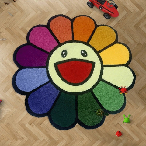 Rainbow Flower Rug
