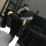 Striped Layered Tee With Extended Sleeves