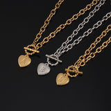 Heart Locket Letter Necklace