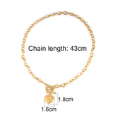 Heart Locket Letter Necklace