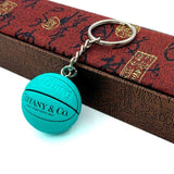 Baby Blue Basketball Keychain