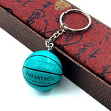 Baby Blue Basketball Keychain