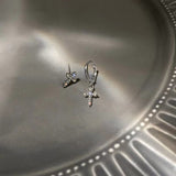 Crystal Cross Earring