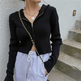 Ribbed Zip Up Hoodie