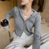 Ribbed Zip Up Hoodie