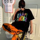 Oversized "I Don't Smoke" Rainbow Tee