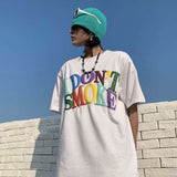 Oversized "I Don't Smoke" Rainbow Tee