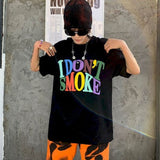 Oversized "I Don't Smoke" Rainbow Tee