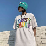 Oversized "I Don't Smoke" Rainbow Tee