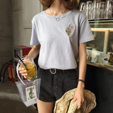 Embroidered Flower Tee