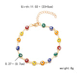 Rainbow Evil Eye Necklace Bracelet Anklet
