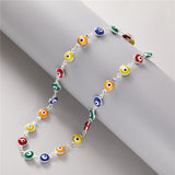 Rainbow Evil Eye Necklace Bracelet Anklet