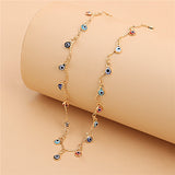 Rainbow Evil Eye Necklace Bracelet Anklet