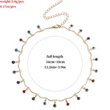 Rainbow Evil Eye Necklace Bracelet Anklet