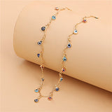 Rainbow Evil Eye Necklace Bracelet Anklet