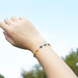 Rainbow Evil Eye Necklace Bracelet Anklet