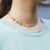 Rainbow Evil Eye Necklace Bracelet Anklet