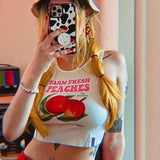 Farm Fresh Peaches Ribbed Top
