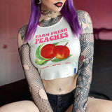 Farm Fresh Peaches Ribbed Top