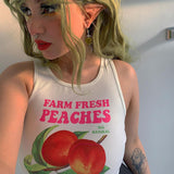 Farm Fresh Peaches Ribbed Top