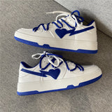 Blue Jordan Hearts Sneakers