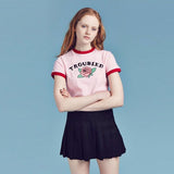 "Troubled" Rose Tee