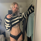 Striped Crop Sweater