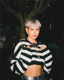 Striped Crop Sweater