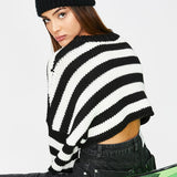 Striped Crop Sweater