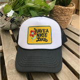 Have A Nice Day Flower Hat