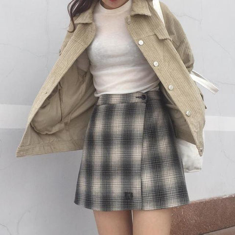 Basic Pastel Corduroy Jacket