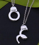Partners In Crime Handcuff Necklaces (2Pc Set)