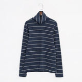 Vintage Styled Striped Turtleneck Shirt