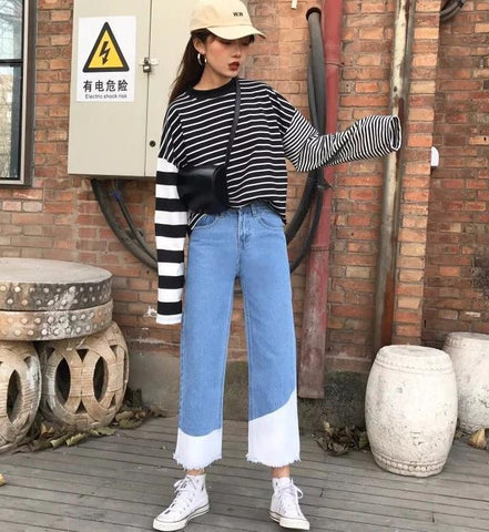 Wavey 2 Tone Jeans