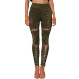 Suede Lace Up Trousers
