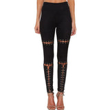Suede Lace Up Trousers