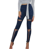 Suede Lace Up Trousers