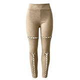 Suede Lace Up Trousers