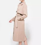 Double Breasted Basic Khaki Trench Coat