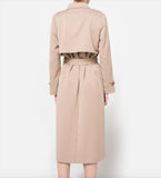 Double Breasted Basic Khaki Trench Coat
