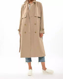Double Breasted Basic Khaki Trench Coat