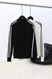 Striped Zip Up Jacket