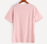 Distressed Pink Girl Power Tee