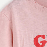 Distressed Pink Girl Power Tee