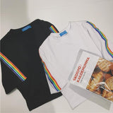 Rainbow Ribbon Crop Tee