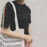 Rainbow Ribbon Crop Tee