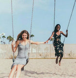 V Neck Spaghetti Strap Midi Dress