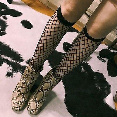 Fishnet Mesh Knee & Ankle Socks