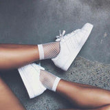 Fishnet Mesh Knee & Ankle Socks