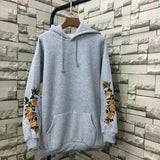 Floral Embroidered Oversized Hoodie